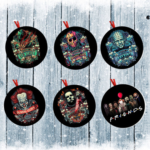 Ornament Horror Movie Christmas, Halloween Ornament - Scream – Horror Christmas Ornaments - Friday the 13th – Chucky Horror movie characters - Loved by Lori Maye #