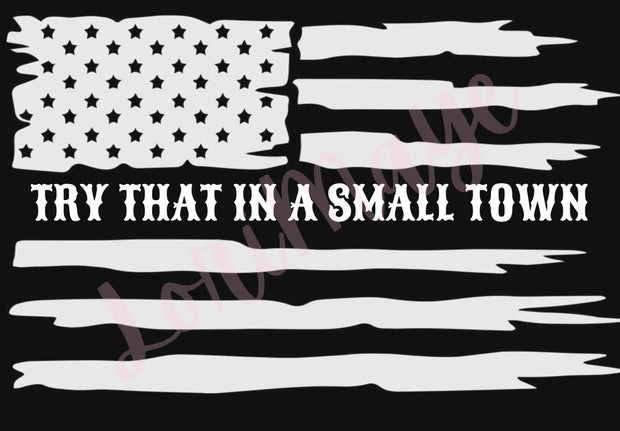 Try That in A Small Town PNG, Aldean, American Flag Png, Western Png, Country Png Sublimation, Cricut, Distressed Flag, Country Music Shirt - Loved by Lori Maye #