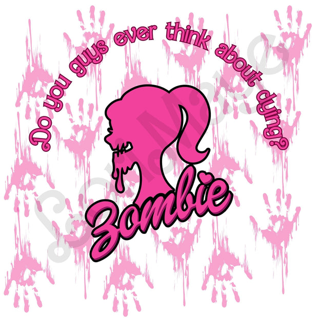 Whimsical Barbie Zombie Instant Download PNG/ JPG - Unique & funny take on Barbie with a touch of horror - Barbie Halloween, Christmas Gift - Loved by Lori Maye #