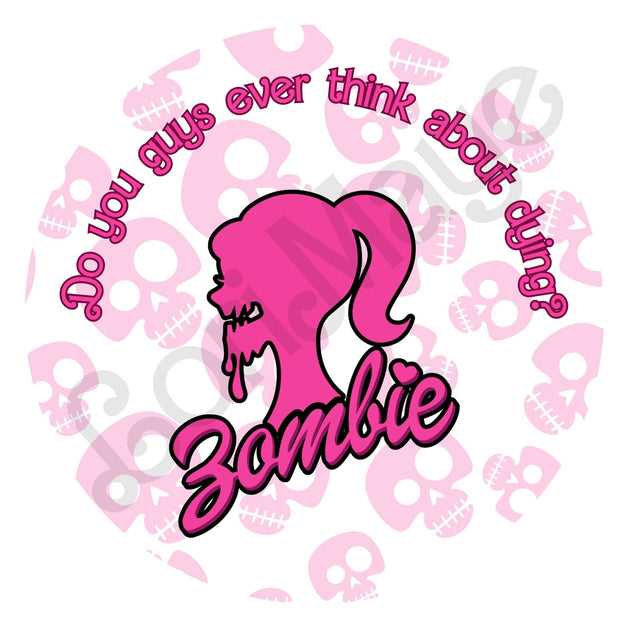 Whimsical Barbie Zombie Instant Download PNG/ JPG - Unique & funny take on Barbie with a touch of horror - Barbie Halloween, Christmas Gift - Loved by Lori Maye #